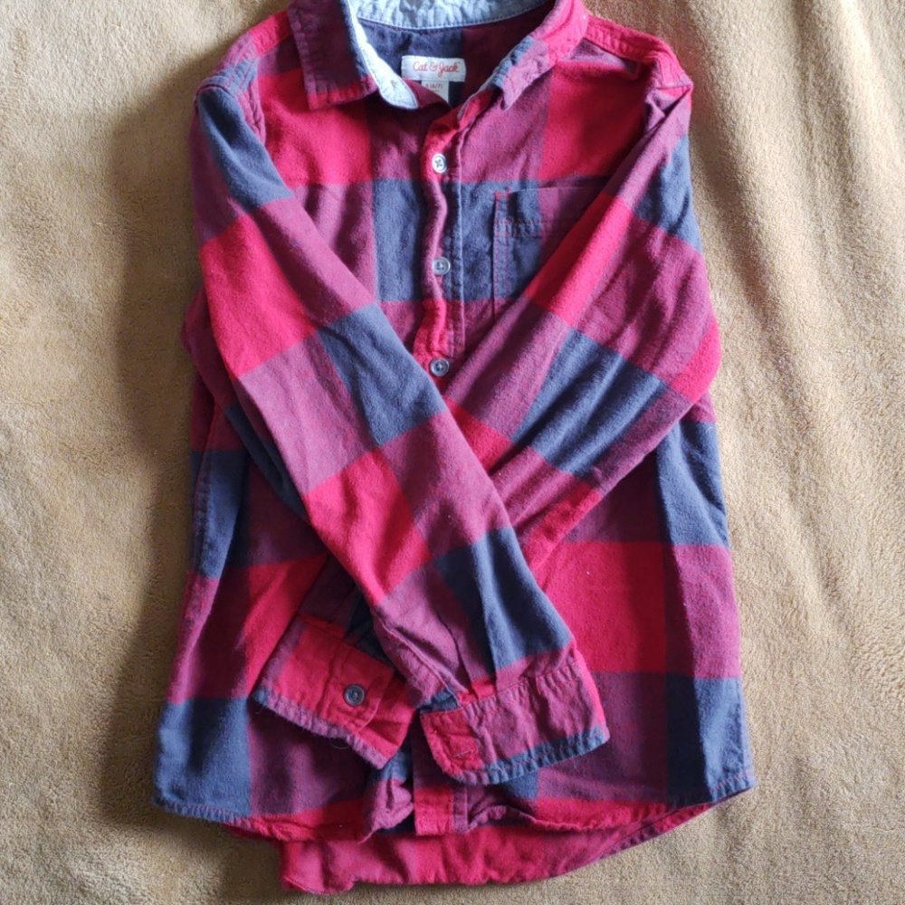 Cat amd Jack boys flannel shirt 6/7